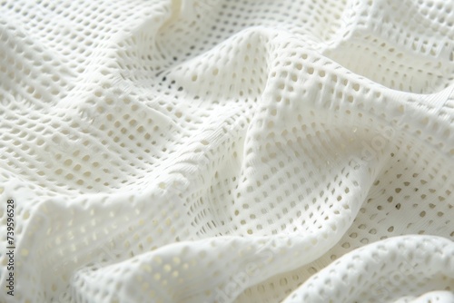 Sports clothing fabric texture in white