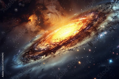 Stunning galaxy illustration Showcasing the vastness and beauty of the universe