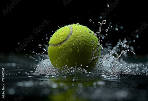 tennis ball and racket © SHI