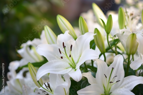 Gorgeous bouquet of white lilies