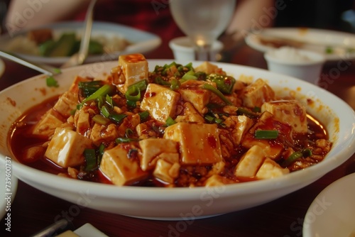 Spicy Sichuan dish featured in food photography