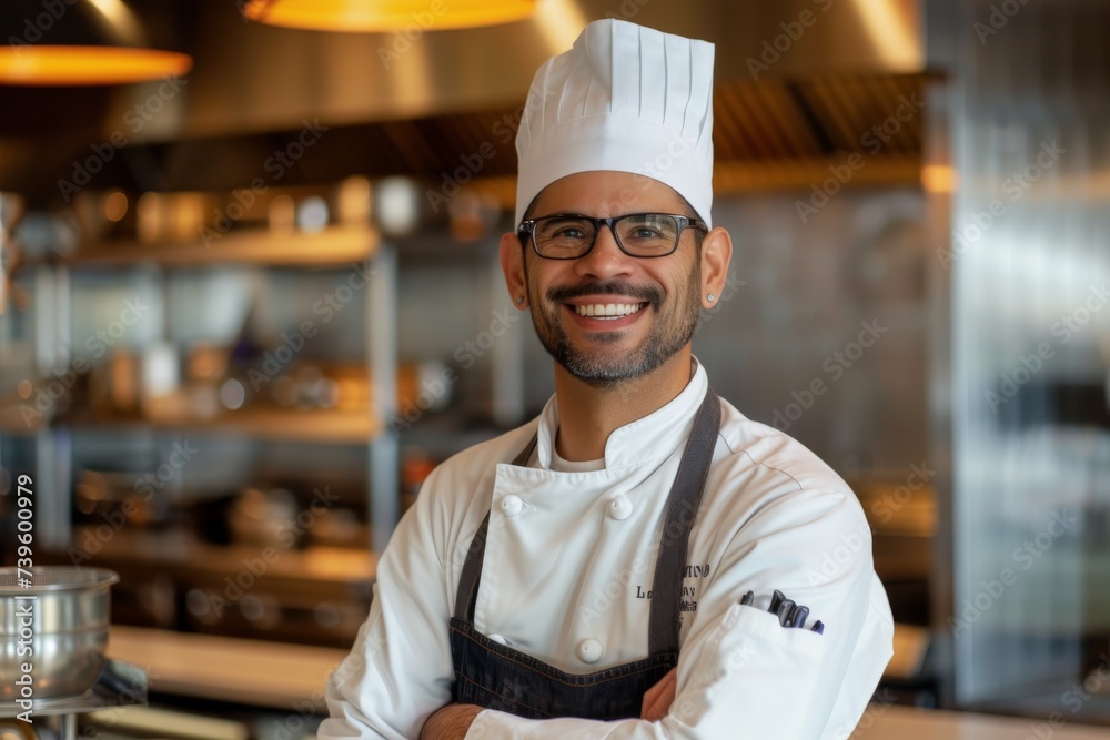 Happy cook in chef s attire