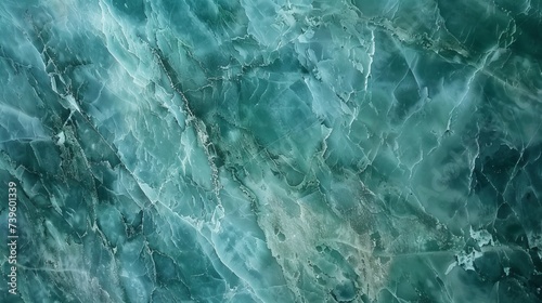 Horizontal Blue-Green Marble Pattern Background