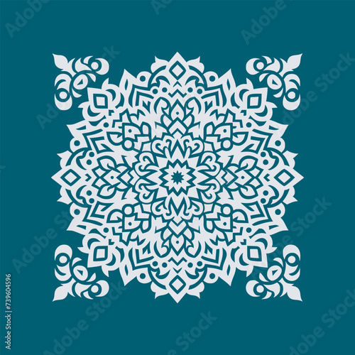 vector cultural and ethnic mandala pattern arabesque