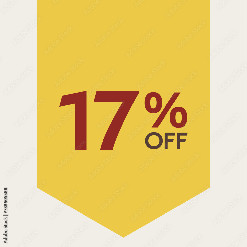 17% off label yellow and red 17% off label yellow and red