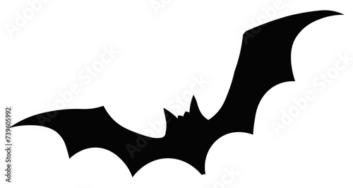  Bat silhouette design as halloween illustration in black, spooky vector with transparent background, dark illustration for halloween