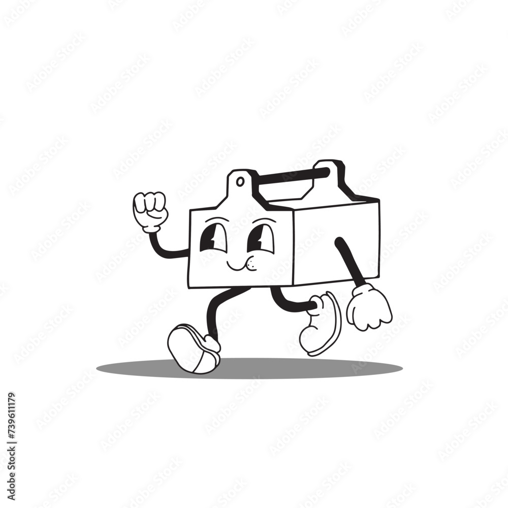 retro mechanic character design vector groovy retro mechanic character design vector groovy