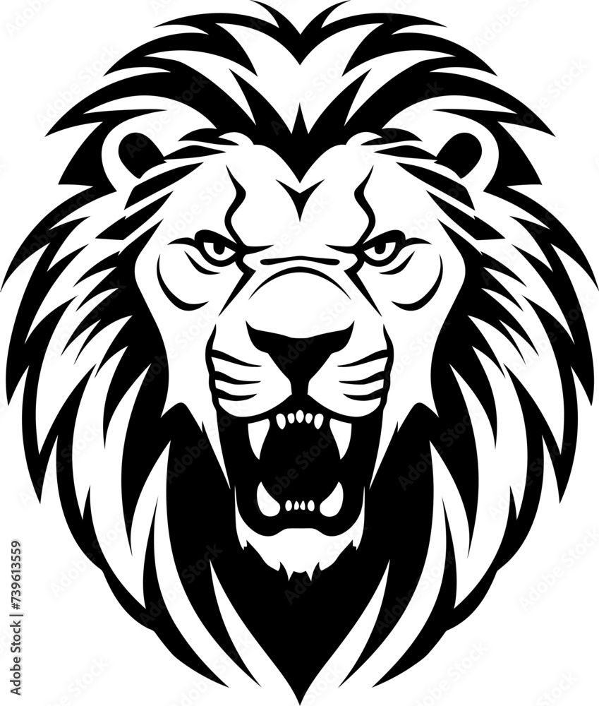 Handdrawn lion drawing Handdrawn lion drawing
