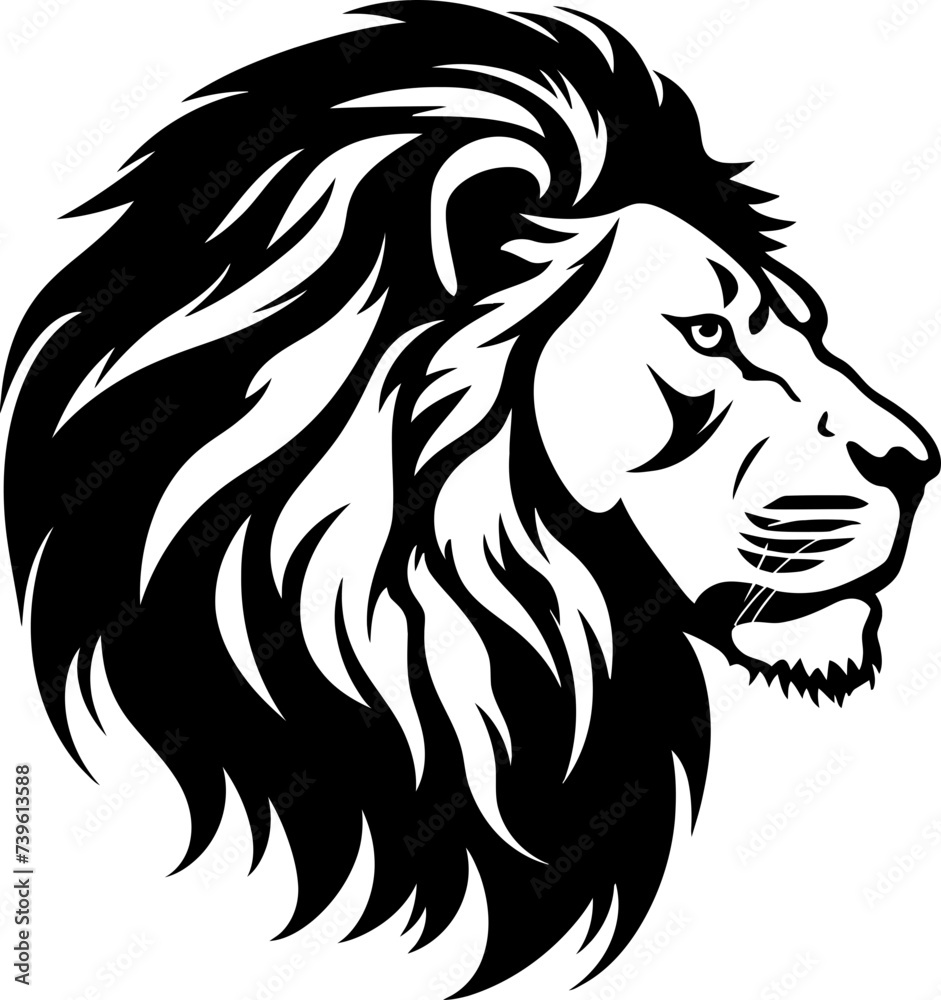Handdrawn lion drawing 