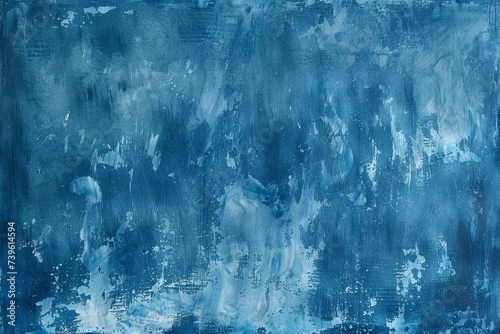 Watercolor splash in serene blue tones Creating a tranquil and artistic background.