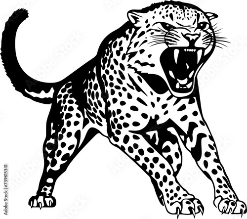 Handdrawn cheetah drawing 