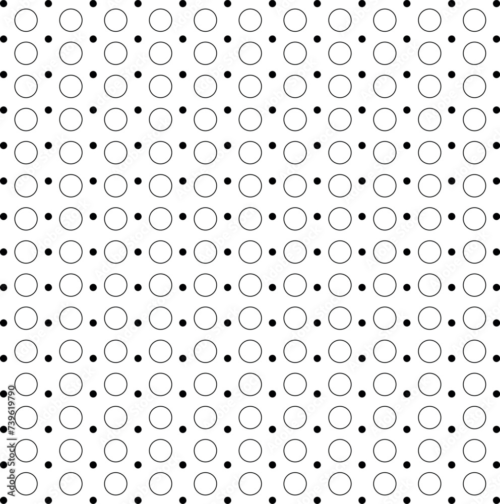 Screentone or seamless pattern with circles and dots