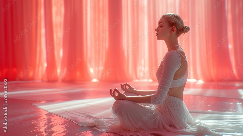 Fototapeta premium woman practicing yoga 