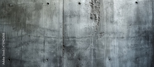 A close up of a grey concrete wall with holes, creating a pattern of tints and shades. The monochrome photography emphasizes the texture and depth of the wall photo