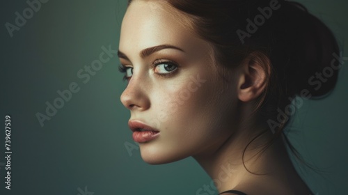 dramatic portrait of a young woman