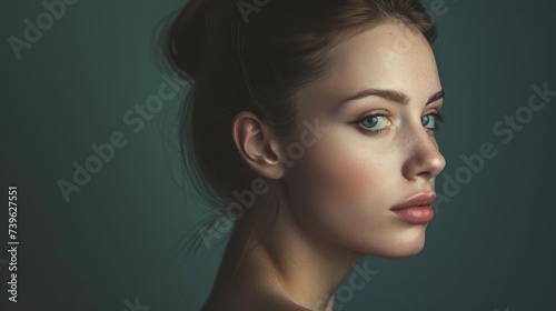 dramatic portrait of a young woman
