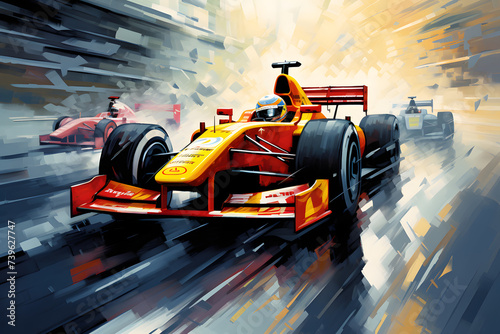 Formula 1 cae on formula 1 track, fastest cars, formula 1 race, fast car © MrJeans