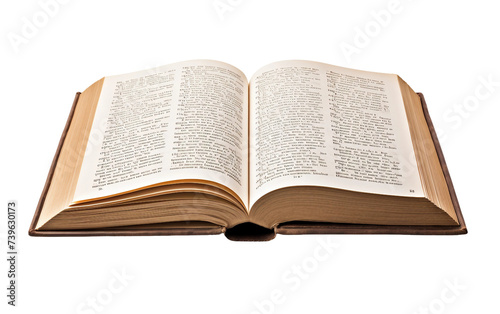 Explore Dictionary in a Sole Isolated on Transparent Background PNG. photo