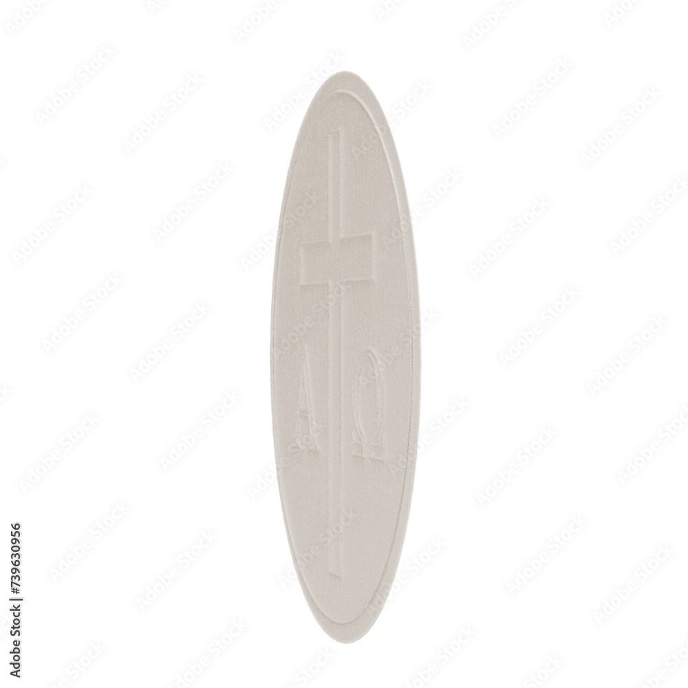 3D Catholic Communion Host with Transparent Background 3D Catholic Communion Host with Transparent Background