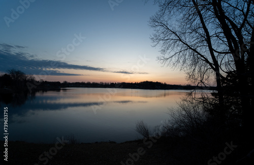 sunrise over the lake