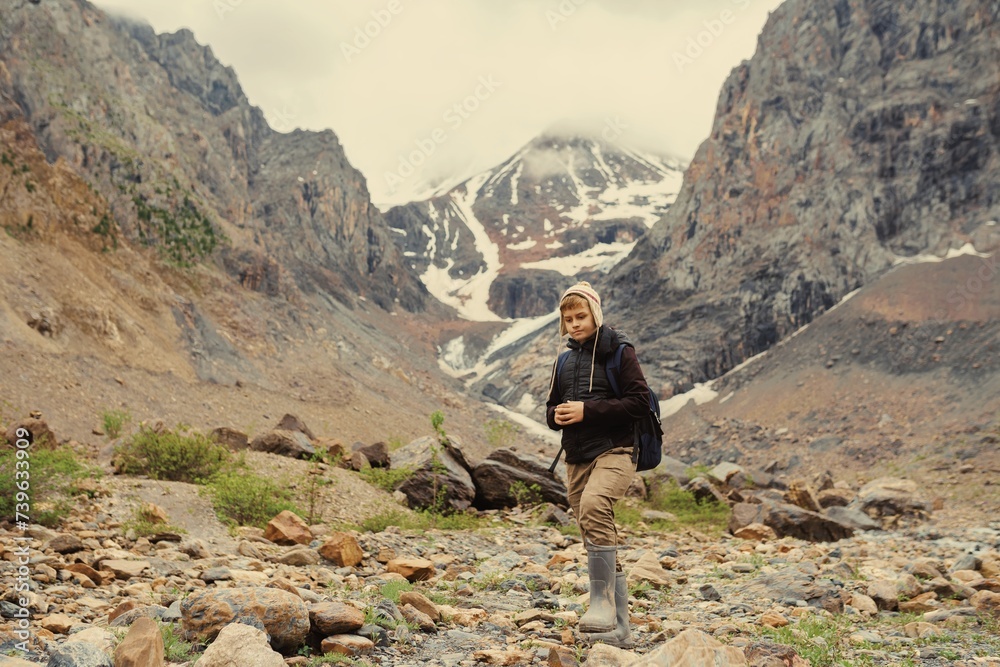 Photography person in the mountains