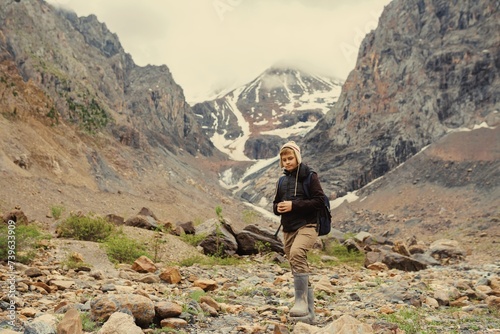 Photography person in the mountains