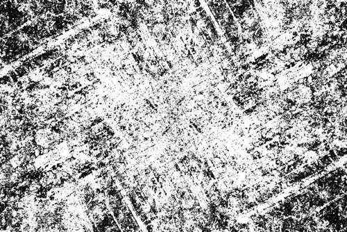 Abstract monochrome texture.  background of black and white pattern with cracks, scuffs, chips, stains, ink spots. PNG File
