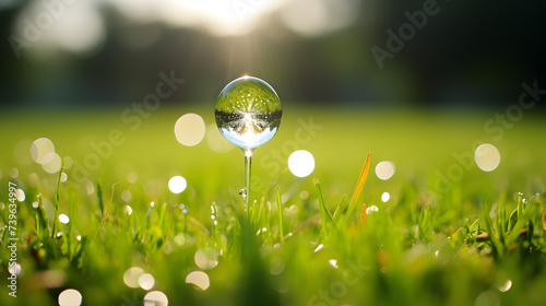 a picture taken in the grass with sunlight
