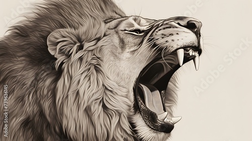 吠えるライオン photo