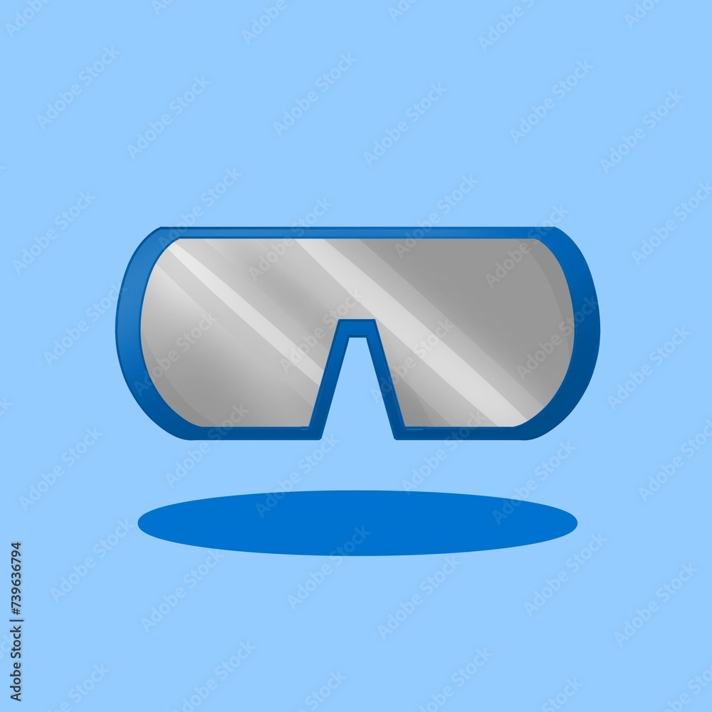 swimming goggles on blue background swimming goggles on blue background