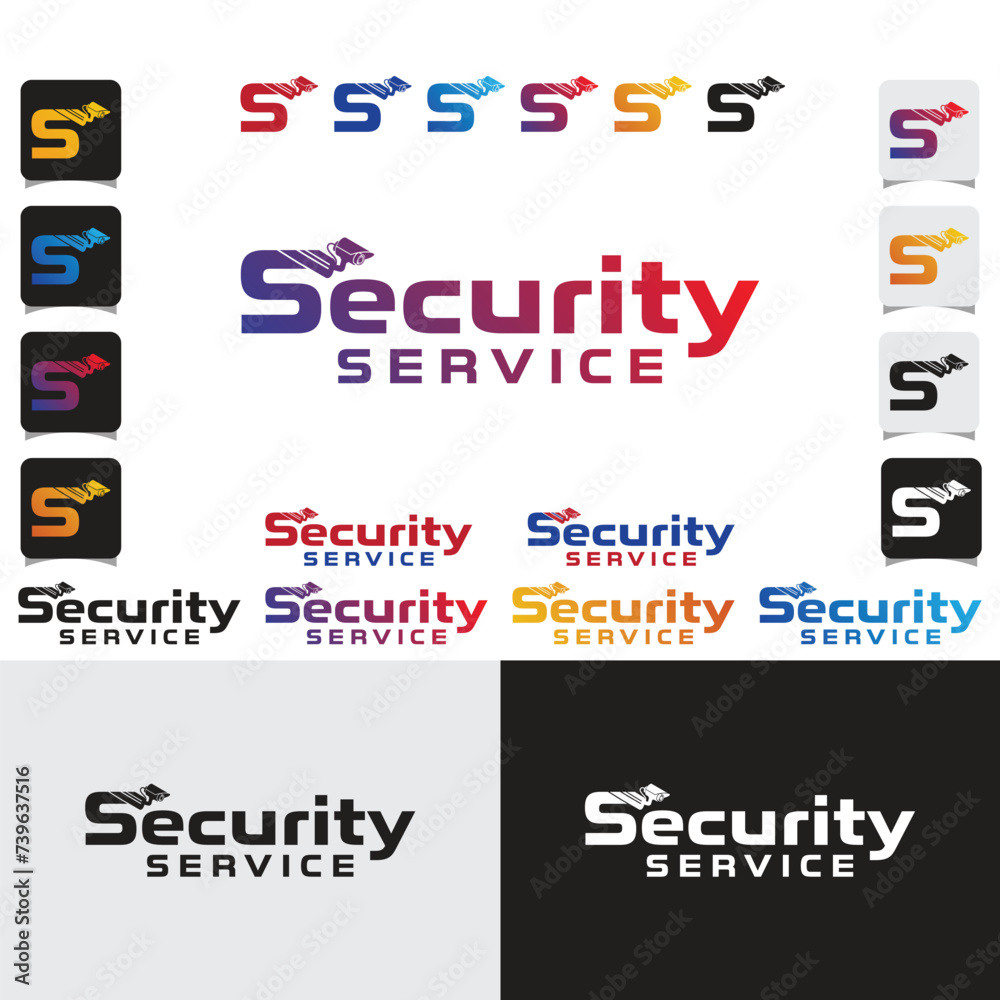 CCTV Security Service Logo Template