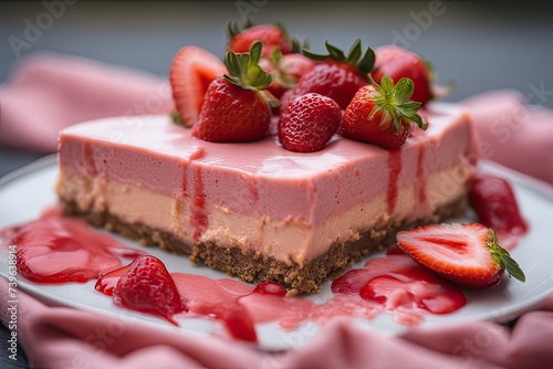 Strawberry Cheesecake with Strawberry Topping