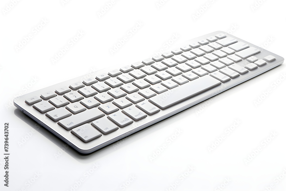 Keyboard with white background, keyboard