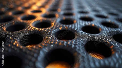 A closeup of an acoustic panel designed to absorb sound and improve acoustics in the home theater creating a more immersive and authentic sound experience.