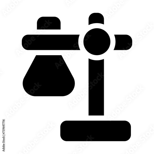 erlenmeyer clamped