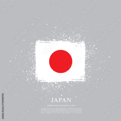 Flag of Japan, brush stroke background Free Download Flag of Japan, brush stroke background - GFXLoad