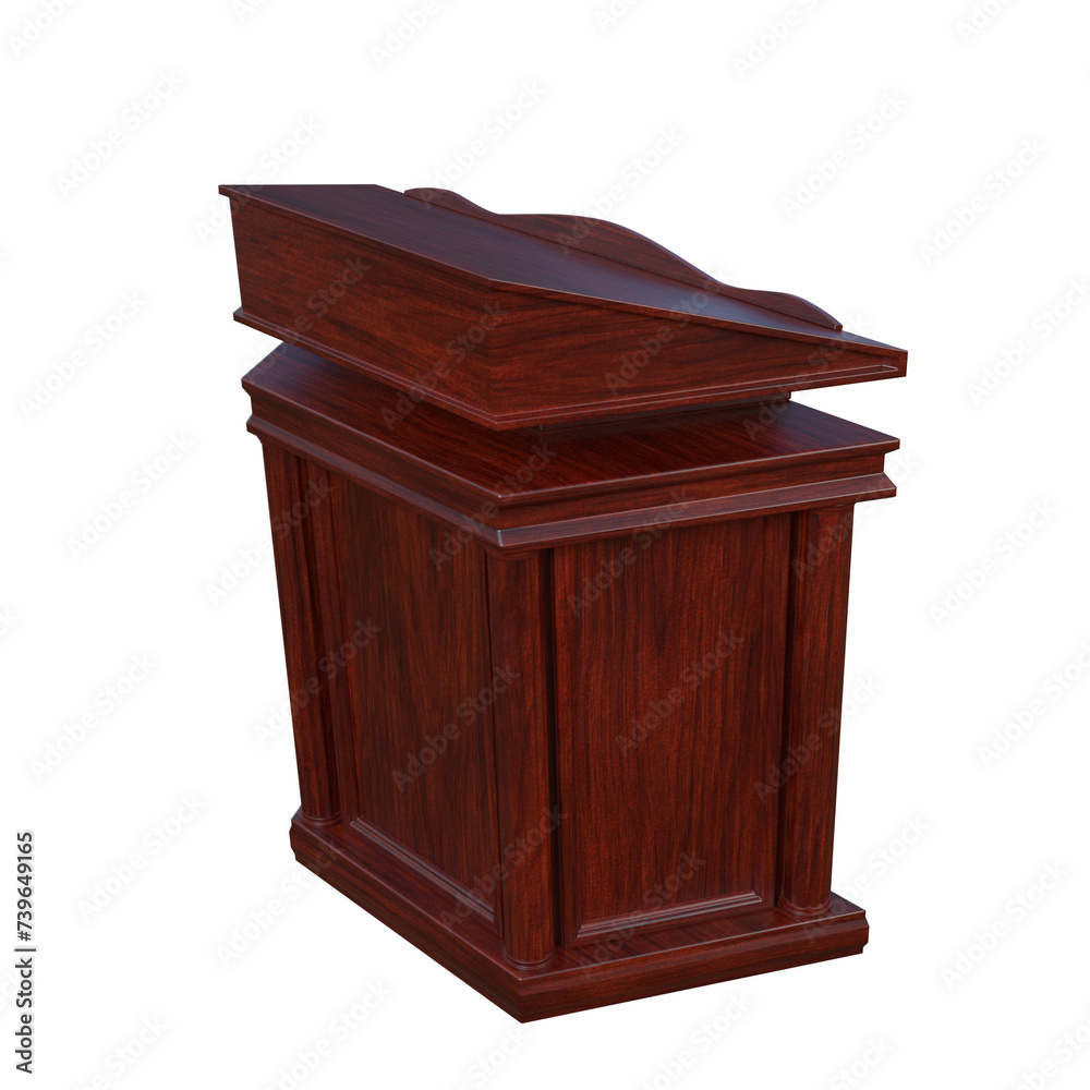 wooden lectern isolated on white wooden lectern isolated on white