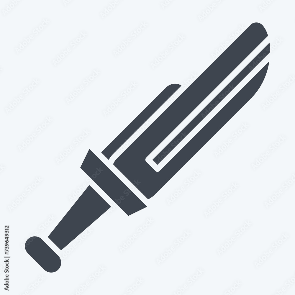 Icon Dagger. related to Weapons symbol. glyph style. simple design editable. simple illustration Icon Dagger. related to Weapons symbol. glyph style. simple design editable. simple illustration