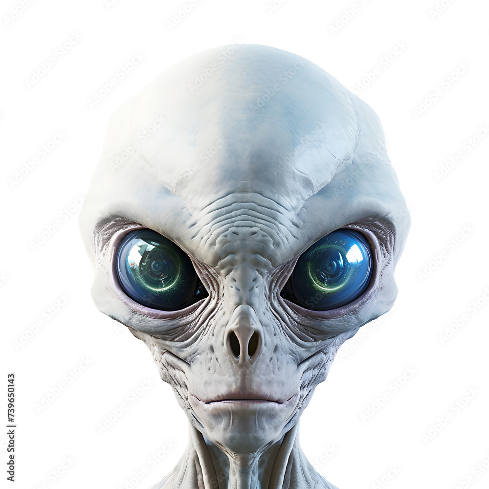 Alien Head with white background, alien head, white background alien head