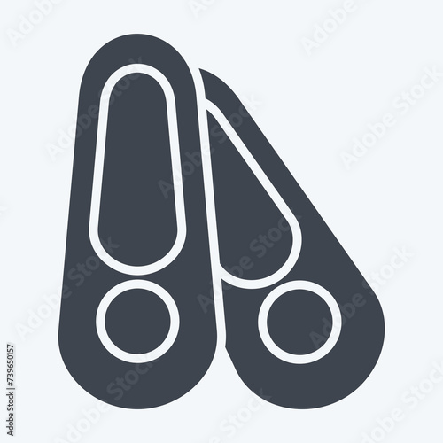 Icon Shoes. related to Shoemaker symbol. glyph style. simple design editable. simple illustration