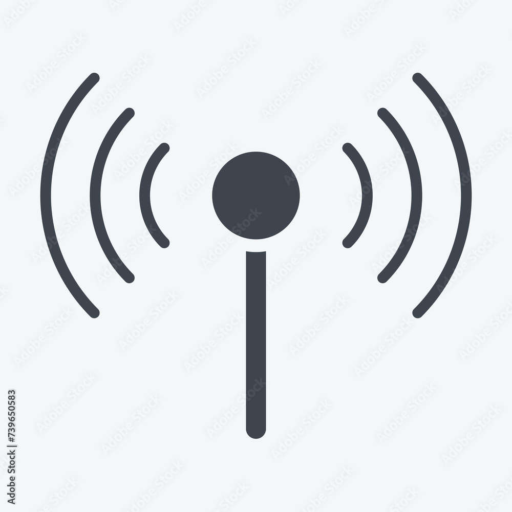 Icon Signal Stream. related to Podcast symbol. glyph style. simple design editable. simple illustration Icon Signal Stream. related to Podcast symbol. glyph style. simple design editable. simple illustration