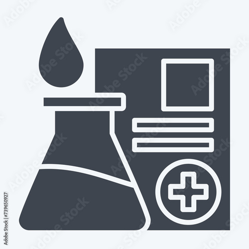 Icon Data Science. related to Blood Donation symbol. glyph style. simple design editable. simple illustration