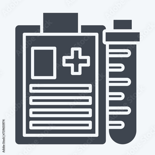 Icon Result. related to Blood Donation symbol. glyph style. simple design editable. simple illustration