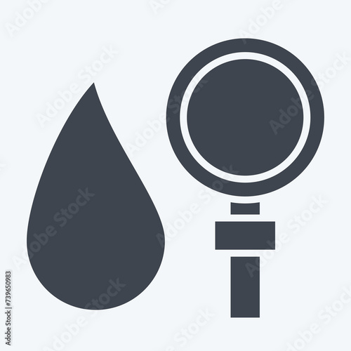 Icon Searching. related to Blood Donation symbol. glyph style. simple design editable. simple illustration