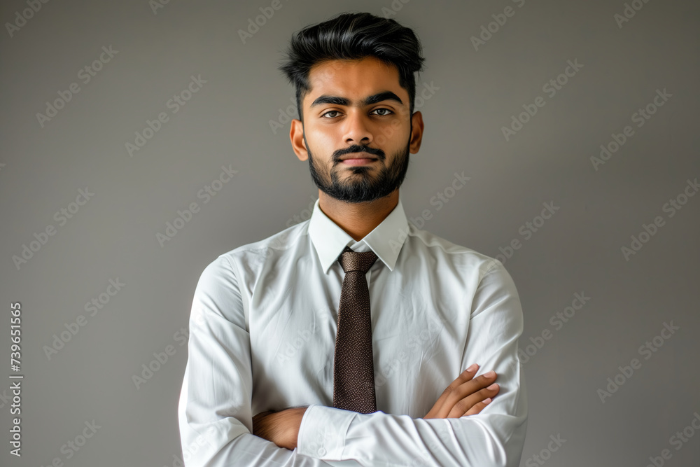 Confident Indian young man in formal attire