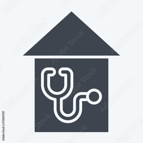 Icon Ambulatory. related to Medical symbol. glyph style. simple design editable. simple illustration