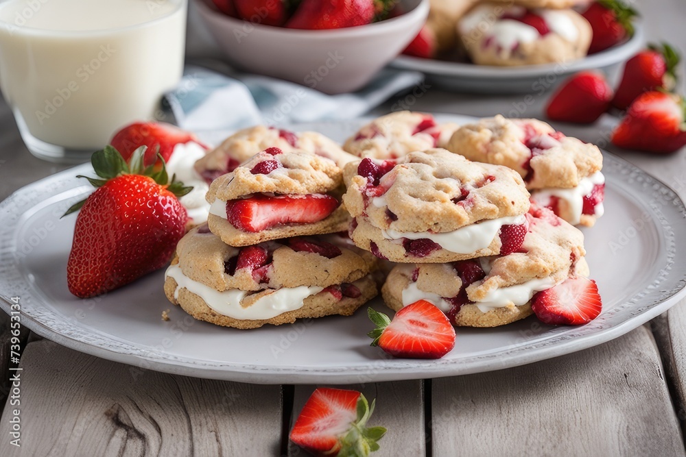 Strawberry Scones with Clotted Cream Strawberry Scones with Clotted Cream