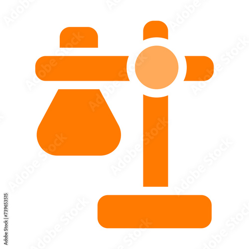 erlenmeyer clamped