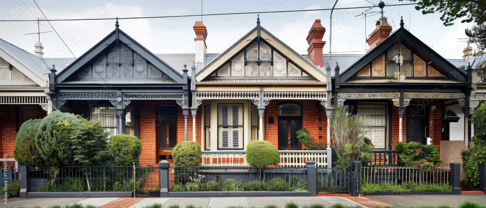 Naklejka premium Victorian Terrace House (Melbourne Australia)