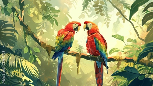 Colorful Parrots  Vibrant Images of Exotic Avian Beauties